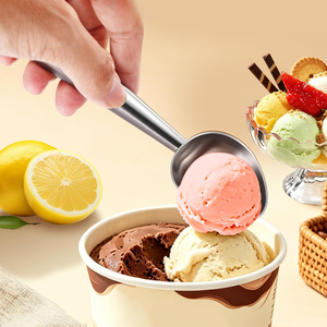 Stainless Steel Ice Cream Scoop <b>Heavy</b> <b>Duty</b> Professional Dessert Serving Tool Easy Release Dishwasher <b>Safe</b> Manual - Product Image 6