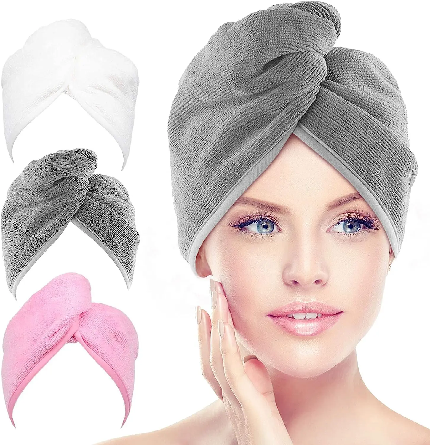 Tùy Chỉnh Cá Nhân Sợi Nhỏ Spa Của Phụ Nữ Siêu Thấm Nhanh Chóng Khô Mềm Ma Thuật Khăn Turban Khăn Xoắn Bọc Tóc Khăn