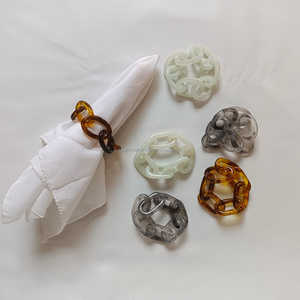 Luxurious Premium Quality Custom Color Chain Link Resin Classic Eco-Friendly Napkin Holder Designer Wedding <b>Party</b> <b>Table</b> - Product Image 5