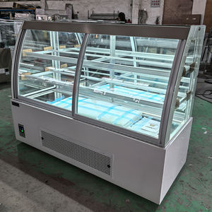 Vitrine réfrigérée commerciale monotempérature, nouveau style, cadre doré, pour gâteaux, avec éclairage LED, à poser sur <span class=keywords><strong>comptoir</strong></span>, refroidisseur de desserts - Product Image 3