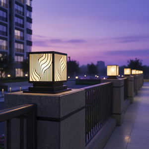 Gate pillar light Viet Nam CM Decor Outdoor/Wall/Villa/Garde 1-Year steel/inox 3500K (Warm White) AC 220V( ± 10%) 300 lm LED - Product Image 5