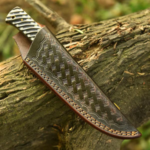 Cuchillo Plegable de Acero de Damasco de Grado Industrial Personalizado, Hoja de 10 Pulgadas con Punta Caída, para Caza y Camping al Aire Libre, con Agarre Cómodo - Product Image 5