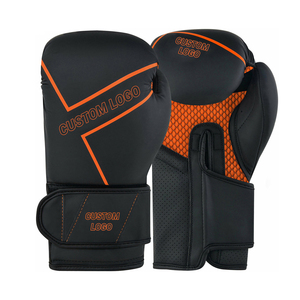 Custom Logo Boxing Gloves PU Material <b>Lace</b>-Up Closure Breathable Moisture Wicking Training Gloves for Adults Unisex Martial Arts - Product Image 5