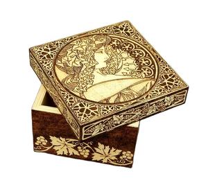 EXPANDING DESGIAN NATURAL WOODEN Premium Printed Home Wooden Tabletop Spice Box With Separate Compartments for Spices and - Product Image 1
