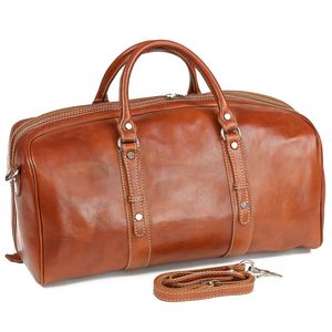 Bolsa de Viaje de Cuero Genuino Hecha a Mano, Bolsa de Lona de Gran Capacidad para Hombres con Cierres Duraderos - Product Image 6