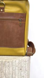 Large Capacity Leather <b>Roll</b> Top Rucksack Expandable Luggage Bag For International Trade Distribution LTBP-0264 - Product Image 4