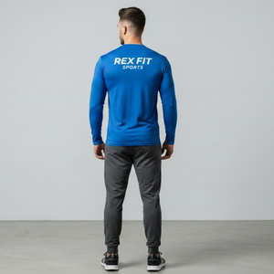 REXFIT SPORTS Camisetas Deportivas de Manga Larga para Hombre, Material de Punto Suave, Proveedor de Ropa Deportiva y Ropa Diaria OEM - Product Image 2