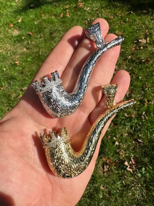 Colgante de pipa de tabaco, colgante Hip Hop, colgante de plata chapada en oro 925 con moissanita VVS para hombre, colgante Bling para rapero, colgante de moda - Product Image 6