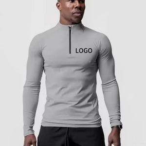 Custom Workout Sportswear Manufacturer <b>Compression</b> Gym Fitness <b>Shirt</b> Premium Cotton Polyester Private Label Screen Print - Product Image 3