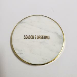 Posavasos de mármol Natural con forma de flor, accesorios de sublimación en blanco antideslizantes, posavasos de piedra para bebidas florales para servir café y vino - Product Image 5