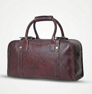 Bolsa de Viaje de Cuero Borgoña de Lujo para Hombre, Bolsa de Fin de Semana, Equipaje de Mano, Bolsa Deportiva, Resistente al Agua, Ligera, de Gran Capacidad - Product Image 2