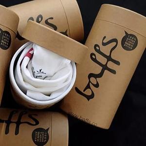 Tube en papier biodégradable de qualité supérieure pour t-shirts, emballage en tube de carton, boîte cylindrique, tube en papier kraft rond pour emballage textile - Product Image 4