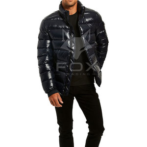 <b>Top</b> Selling High Quality Men's Winter <b>Bubble</b> Jacket Canvas Stand Collar Front Custom Design Wholesale Windproof Eco-Friendly - Product Image 3