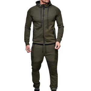 Nuevo Diseño, Conjunto Deportivo Casual de 2 Piezas para Hombre, Sudadera con Capucha y Pantalones Largos con Bolsillos con Cremallera y Cordón, Técnica Lavada, OEM Disponible - Product Image 3