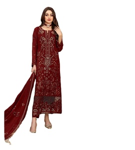 Ropa Étnica Moderna de Estilo Indio de Alta Calidad y Bajo Presupuesto 2025, Ropa Afgana Especial para Fiestas y Eventos en Dubái, Modal Viscosa Bordada - Product Image 1