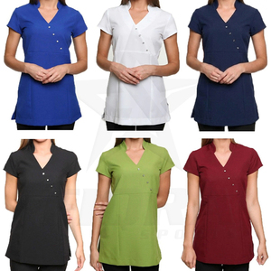 Custom <b>Scrub</b> Uniform Nurse Work Wear Tunic Uniform Soft Stretchy Women Tunic Spa Beauty Salon Uniforms Nail Medical <b>Scrubs</b> <b>Set</b> - Product Image 5