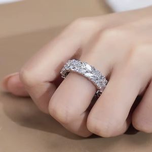 Women's White Gold Marquise Cut Diamond Engagement <b>Ring</b> Classic Style D Color Natural Diamonds - Product Image 3