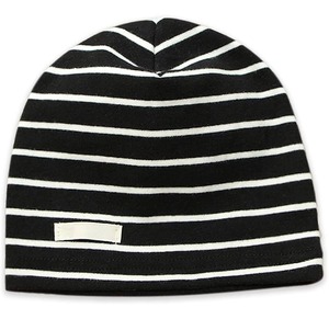 Gorro de Algodón Unisex, Diseño Negro Sólido y a Rayas, Gorro Casual de Invierno para Adultos, 56-58CM, Estilo de Punto Plano - Product Image 6