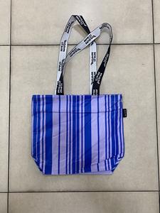 Sac fourre-tout personnalisable en PP non tissé bleu, tendance, avec fermeture éclair, design en tissu rayé coloré, pour ordinateur portable, usage quotidien - Product Image 6