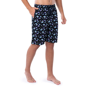 Shorts de nuit pour homme en popeline 100% coton imprimé |   Pantalon de pyjama respirant à coupe décontractée avec cordon de serrage |   Shorts décontractés - Product Image 2