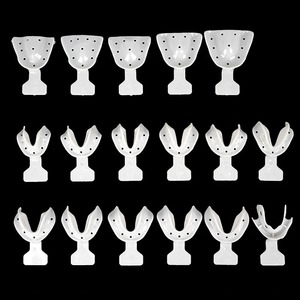 Porta-impresiones dentales para mandíbulas edéntulas, autoclavables, herramientas de laboratorio completas para dentistas - Product Image 1