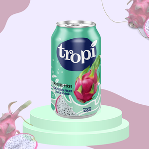 Boisson aux fruits tropicaux 330 ml Tropi en canette aluminium, saveurs Goyave rose, Dragon Fruit, Litchi, Mangue – Fournisseur OEM et Marque Privée - Product Image 3