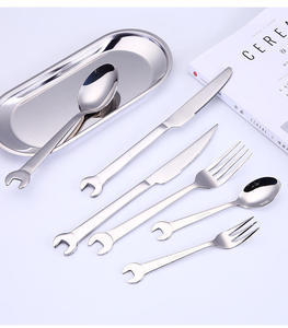 Juego de tenedores y cucharas Surtechs International de acero inoxidable 304, resistentes al óxido, con diseño de llave inglesa, aptos para lavavajillas, creativos, al por mayor - Product Image 3