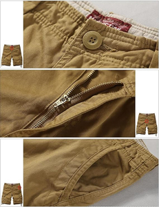 Pantalones Cortos Cargo Elásticos Ligeros de Secado Rápido para Hombre, Sólidos, para Senderismo, Navegación, Viajes, Pesca, Uso Táctico, con Cierre de Cremallera, Venta al por Mayor - Product Image 2