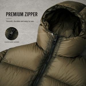 Chaqueta Acolchada con Capucha Personalizada para Hombre, Estilo Urbano, Invierno, Gruesa, con Relleno de Poliéster, Cierre de Cremallera, OEM ODM - Product Image 5