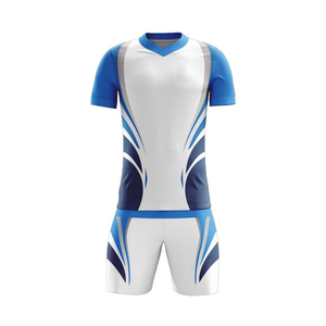 Custom Slim Fit Soccer Uniform Jersey Set Breathable Short Sleeve Quick Dry 100% Polyester Sublimation Design OEM - Product Image 5