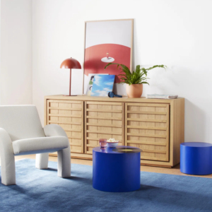 Meubles de salon intérieurs, armoire à tiroirs en teck naturel, commode avec un design moderne - Sana - Product Image 5