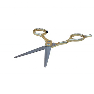 Ciseaux de coiffeur professionnels de style japonais Tegra Surgical, lames en acier inoxydable, 28 dents, poignée en caoutchouc, taille moyenne, certifiés CE - Product Image 2