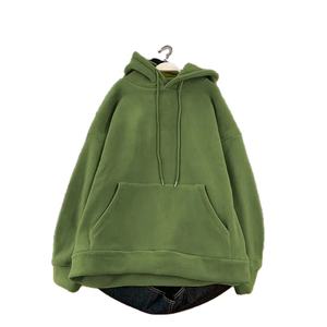 Sudadera con capucha de lona de gran tamaño clásica coreana para hombres y mujeres Jersey de viento deportivo informal con multicolor para invierno - Product Image 1