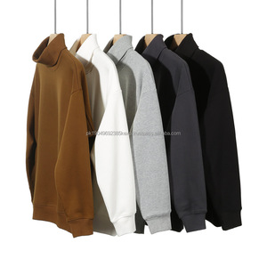 Pull d'hiver épais et chaud pour hommes-T-shirts à manches longues et col haut 400g-Pull à col roulé en peluche pour hommes - Product Image 2