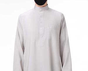 ชุดมุสลิมแบบยาวคลุมทั้งตัว ผ้าฝ้ายแท้ 100% ชุดคลุมแบบดั้งเดิม ชุดอาหรับดูไบ คาฟตัน ระบายอากาศได้ดี - Product Image 3