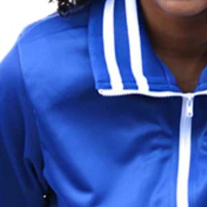 Zeta Phi Beta <b>Track</b> <b>Jacket</b> Women Royal Blue Zip Up Athletic Top Striped Trim Casual Sorority Greek Apparel Stylish <b>Jacket</b> - Product Image 3