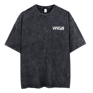 Camiseta al por mayor con logo personalizado impreso, lavada al ácido, para hombre, manga corta, uso casual, 100% algodón, corte holgado, camiseta lavada al ácido. - Product Image 1
