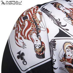 บริการ OEM ODM เสื้อยืดพิมพ์ลายซับลิเมชั่นคุณภาพสูง ลายการ์ดเล่นไพ่ เสื้อยืดลำลองทรงสปอร์ตสำหรับผู้ชาย เหมาะสำหรับฤดูร้อน - Product Image 5