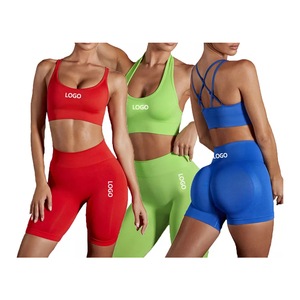 Conjunto de Ropa Deportiva de Yoga de Dos Piezas con Cintura Alta y Canalé, Tallas Grandes, Personalizado OEM 2026, con Logotipo Frontal - Product Image 1