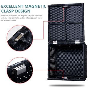 2-Piece PE Rattan Outdoor Ottoman All-Weather Patio Foot Rest Storage Stool Multifunctional Foot Stool Rest Storage for Outdoor - Product Image 3