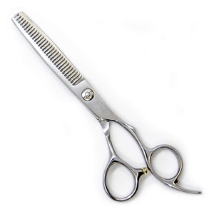 Professional Stainless Steel <b>Thinning</b> Scissors with Sharp Blade and Long Handle for Salon Hair Styling and Texturizing Services - Product Image 5