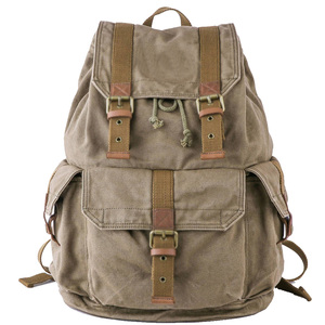 Sac à dos en toile grande capacité pour femmes et hommes, sac à dos de voyage durable pour la randonnée, le camping, le trekking, les activités de plein air, le transport d'ordinateur portable, l'école - Product Image 3