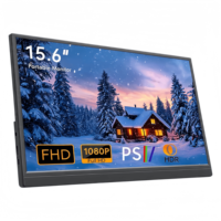 Moniteur LCD portable USB-C 15,6 pouces en promotion - Nouveau 1080P avec 72% sRGB et haut-parleur intégré pour ordinateur portable/PS5/jeux