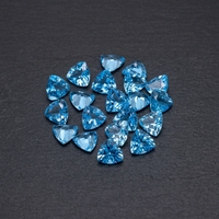 Topaze bleue naturelle de qualité AAA en vrac, taille triligne 4mm 5mm, pureté VVS, pour la joaillerie
