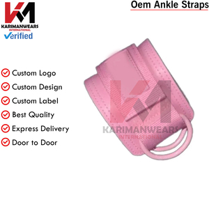 Sangles de cheville en nylon robuste de qualité supérieure pour l'entraînement de force, avec logo personnalisé, accessoires de gym rembourrés, vente en gros - Product Image 5
