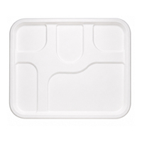 Couvercle de barquette alimentaire jetable blanc, couvercle de barquette d'emballage alimentaire, barquette de service multifonctionnelle pour la restauration