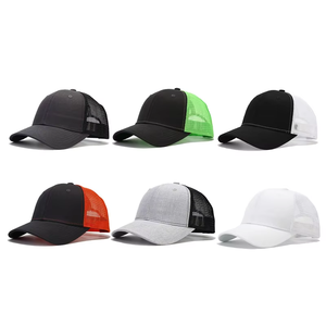 High Quality Cotton Mesh Trucker Hat 2024 Men Women 6 Panel Logo Custom Embroidery Blank Trucker Hats for All Seasons - Product Image 2