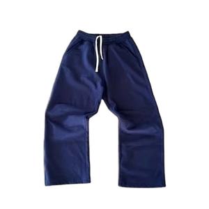 Pantalons vintage personnalisés sweats éponge française surdimensionné blanc jambe large survêtement pile Baggy pantalons de survêtement évasés pantalons de survêtement confortables hommes - Product Image 4