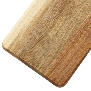 Planche à découper rectangulaire pliable en acacia à grain apparent, bicolore, écologique, épaisseur 1,5 cm, pour cuisine HORECA, gravure personnalisée OEM - Product Image 3