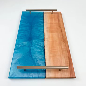 Quality Style Design Epoxy Resin And Wooden <b>Tray</b> <b>Decorative</b> <b>Trays</b> Wood and Resin <b>Trays</b> Epoxy <b>Trays</b> At very competitive Price - Product Image 1